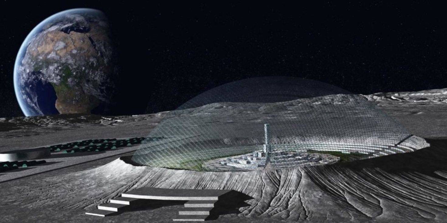 Lunar base moon village by 2020