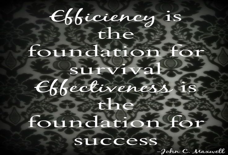 Efficiency is key for Personal Effectiveness