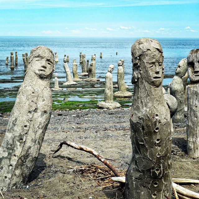 The Grand Gathering, St. Lawrence River, Sainte-Flavie, Quebec is one of the strange places in Canada