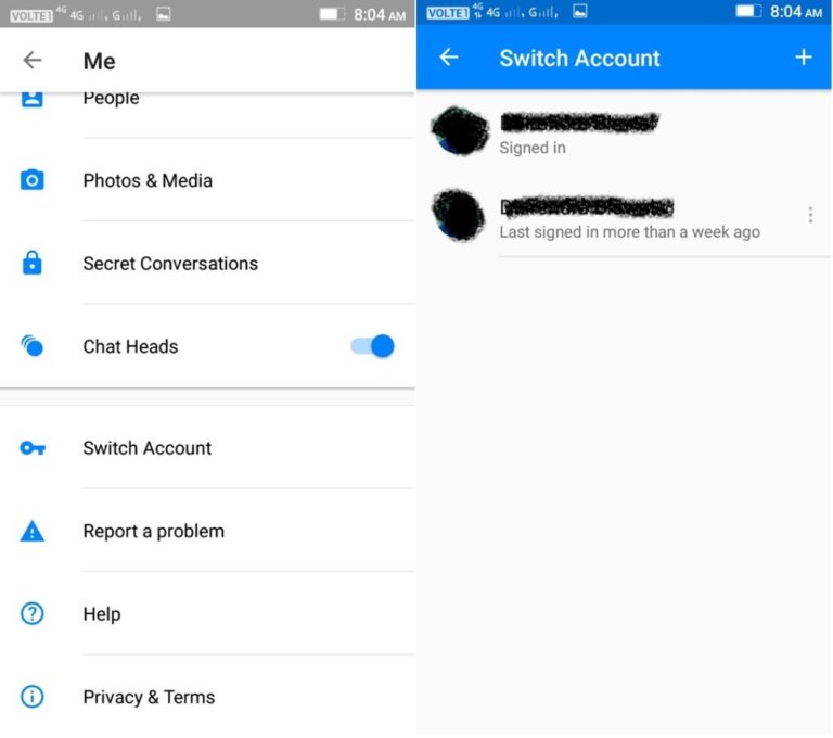 messenger app log in