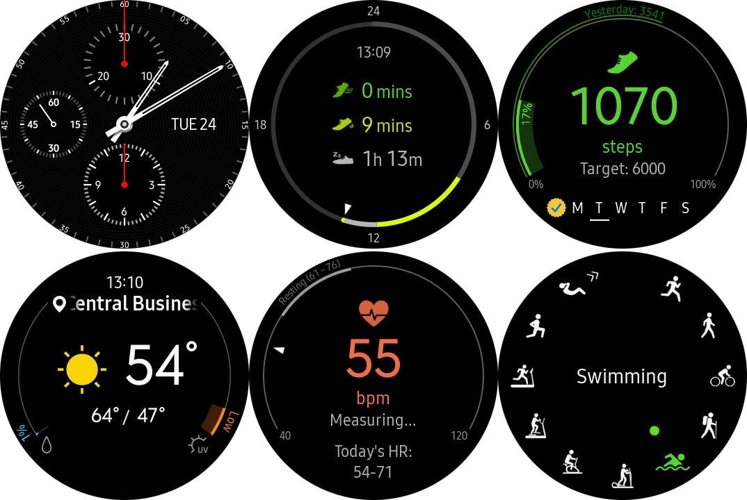 compare samsung smartwatches