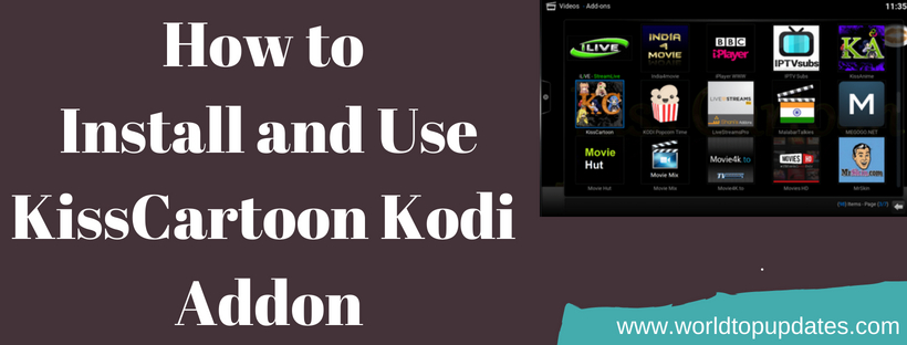 how to use and install kisscartoon kodi addon