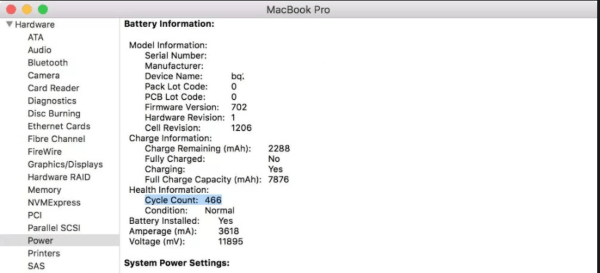 service battery warning on mac