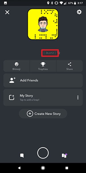 hide your Snapchat score