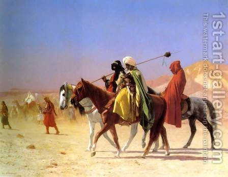 Arabs Crossing The Desert by Jean-Léon Gérôme - Reproduction Oil Painting